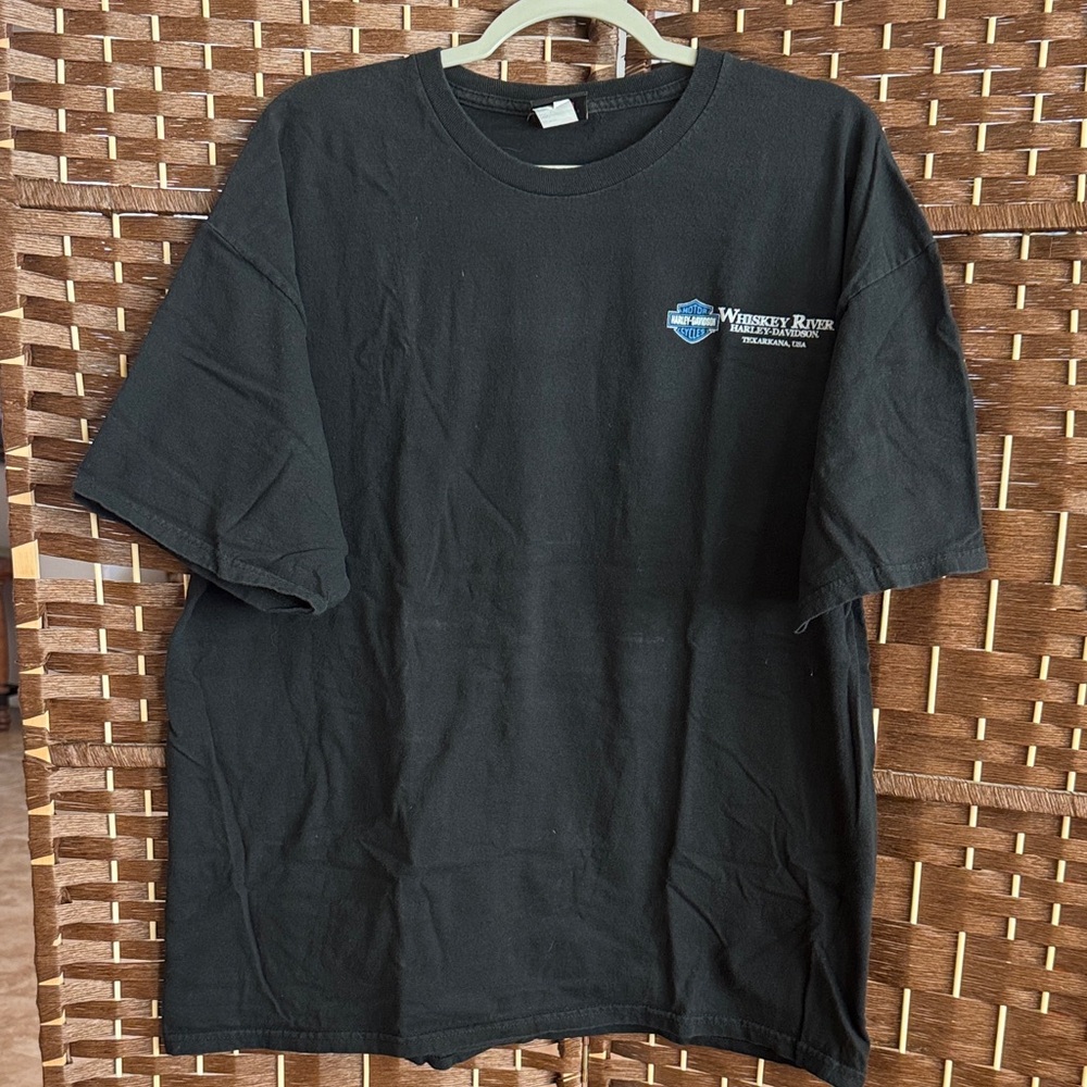 Harley-Davidson Black Short Sleeve Tee Whiskey River White Lightning Rally 2012